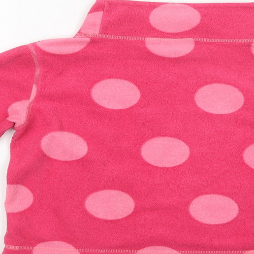 NEXT Girls Pink Polka Dot Polyester Pullover Sweatshirt Size 10-11 Years  Pullover