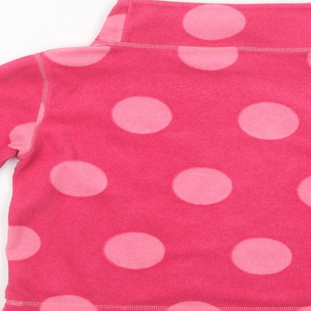 NEXT Girls Pink Polka Dot Polyester Pullover Sweatshirt Size 10-11 Years  Pullover