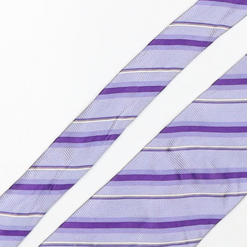 Paul Smith  Mens Multicoloured Striped Silk Pointed Tie One Size