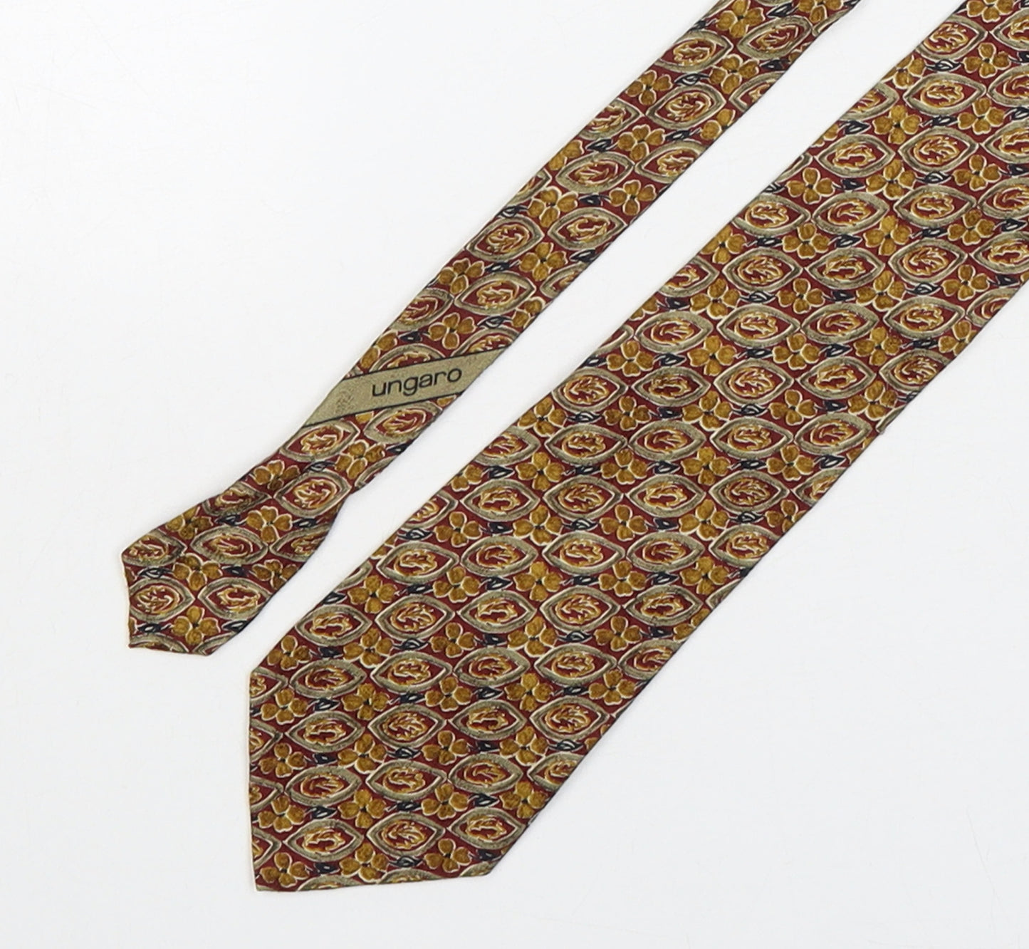 Ungaro Mens Multicoloured Floral Silk Pointed Tie One Size