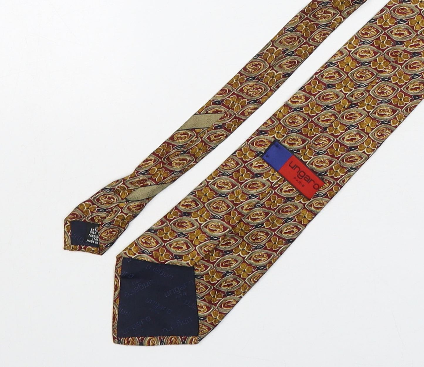 Ungaro Mens Multicoloured Floral Silk Pointed Tie One Size