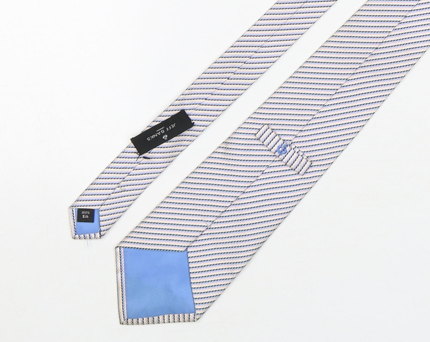 Jeff Banks  Mens Multicoloured Geometric Silk Pointed Tie One Size