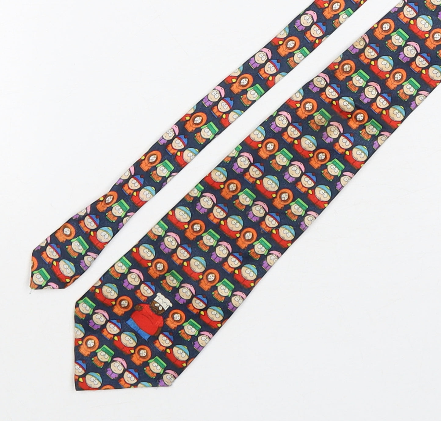 Comedy Central  Mens Multicoloured Geometric Polyester Pointed Tie One Size - South Park