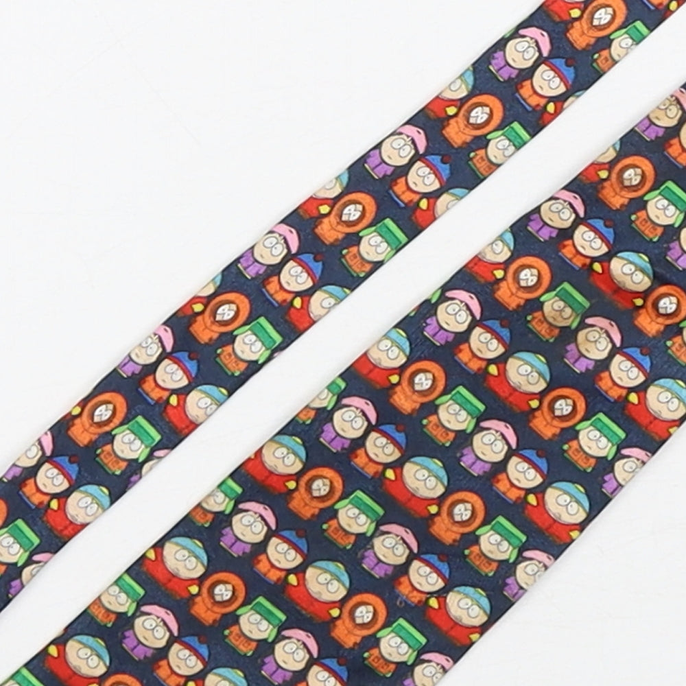Comedy Central  Mens Multicoloured Geometric Polyester Pointed Tie One Size - South Park