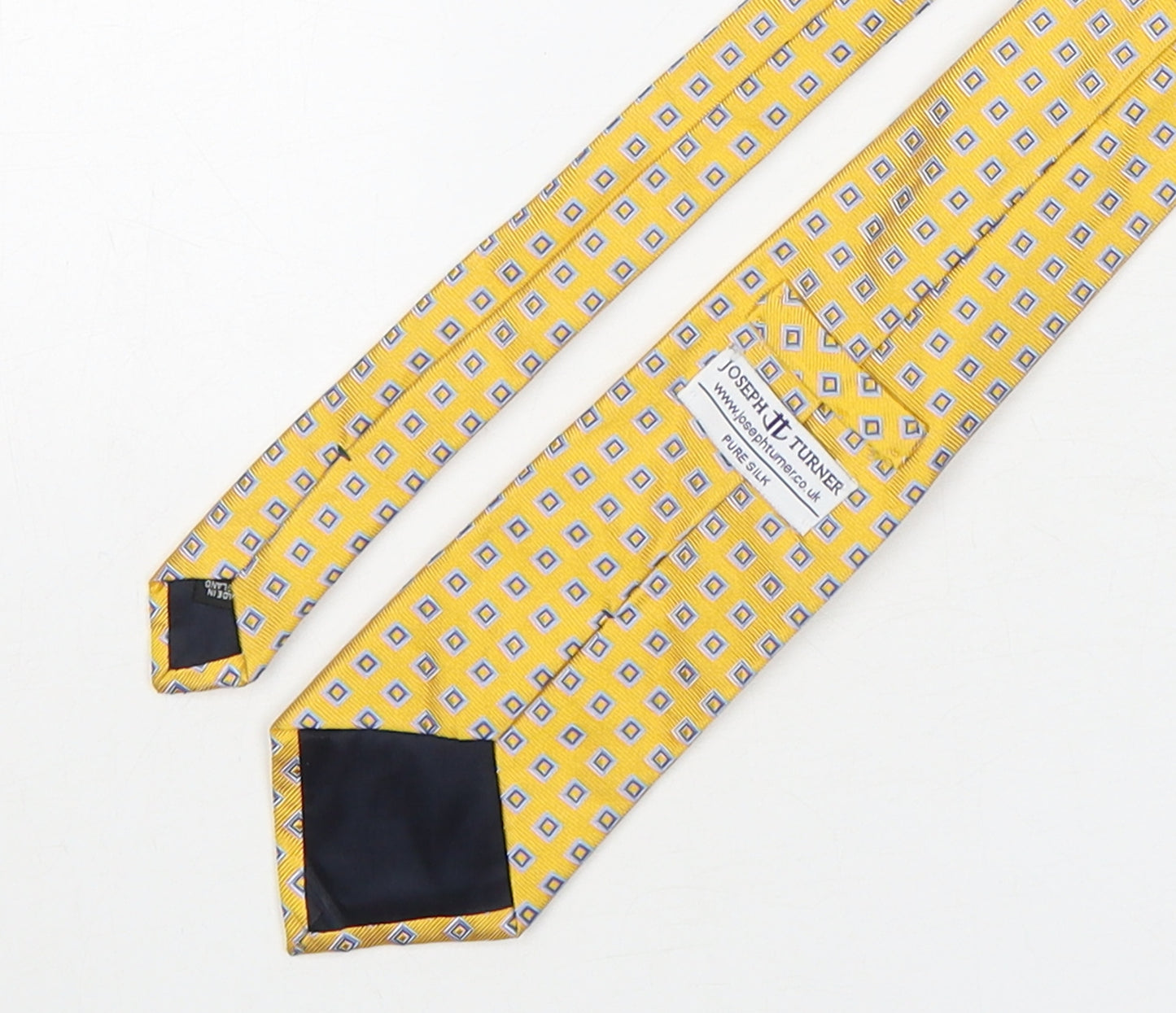 Joseph Taylor Mens Multicoloured Geometric Silk Pointed Tie One Size