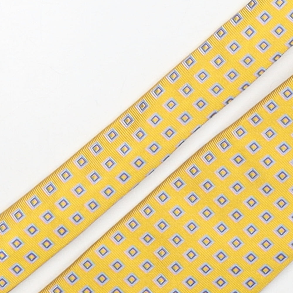 Joseph Taylor Mens Multicoloured Geometric Silk Pointed Tie One Size