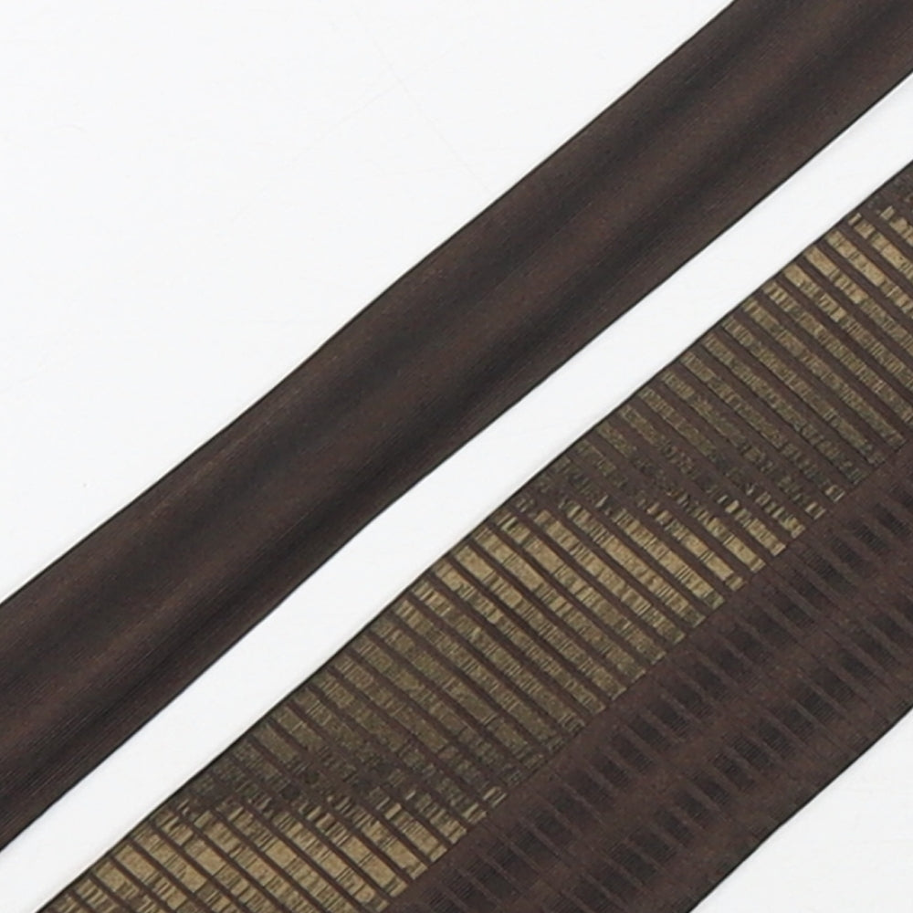 Versace  Mens Brown Striped Silk Pointed Tie One Size
