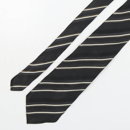 Zara Mens Multicoloured Striped Silk Pointed Tie One Size