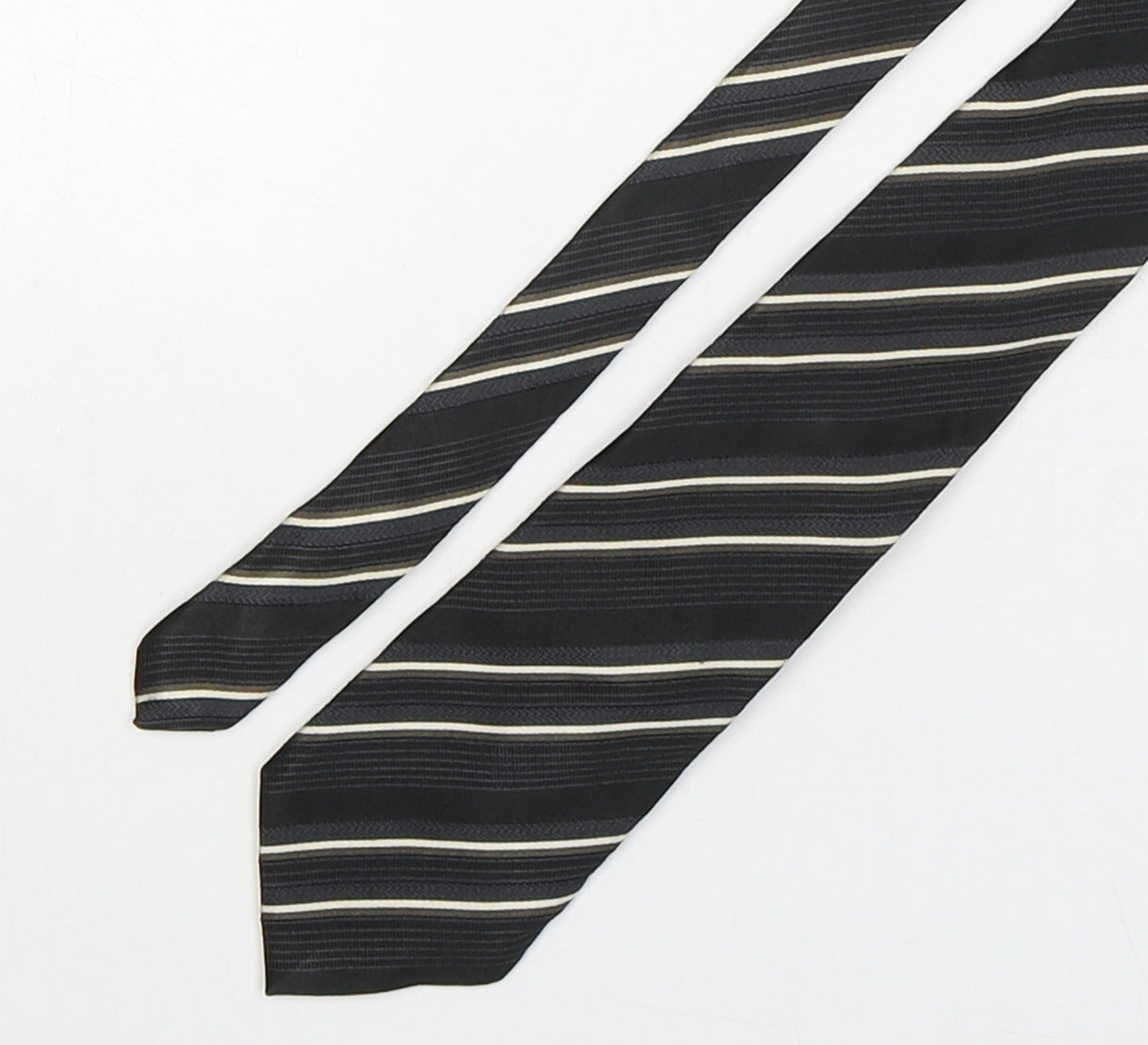 Zara Mens Multicoloured Striped Silk Pointed Tie One Size