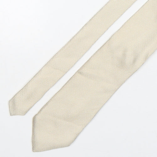 Aishti Mens Beige Grenadine Silk Pointed Tie One Size