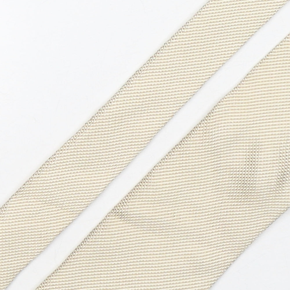 Aishti Mens Beige Grenadine Silk Pointed Tie One Size