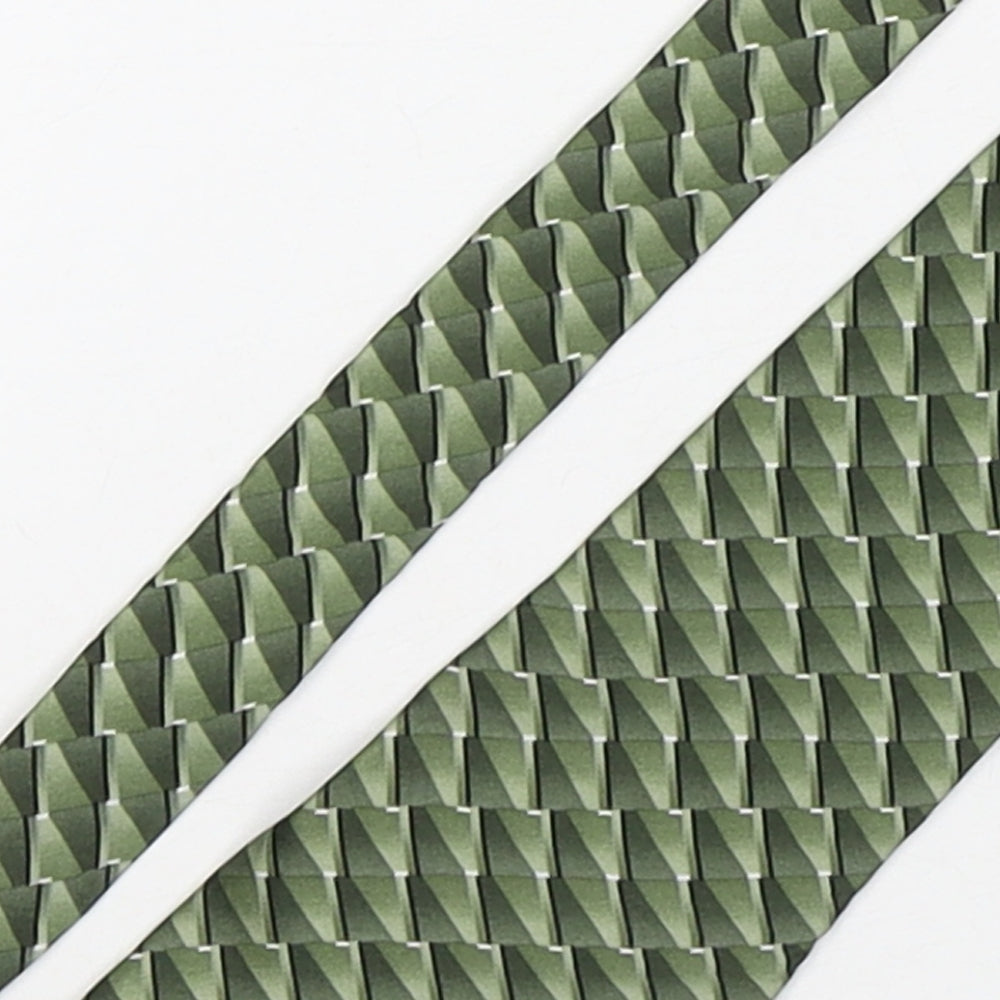 Gianfranco Ruffini  Mens Green Geometric Silk Pointed Tie One Size
