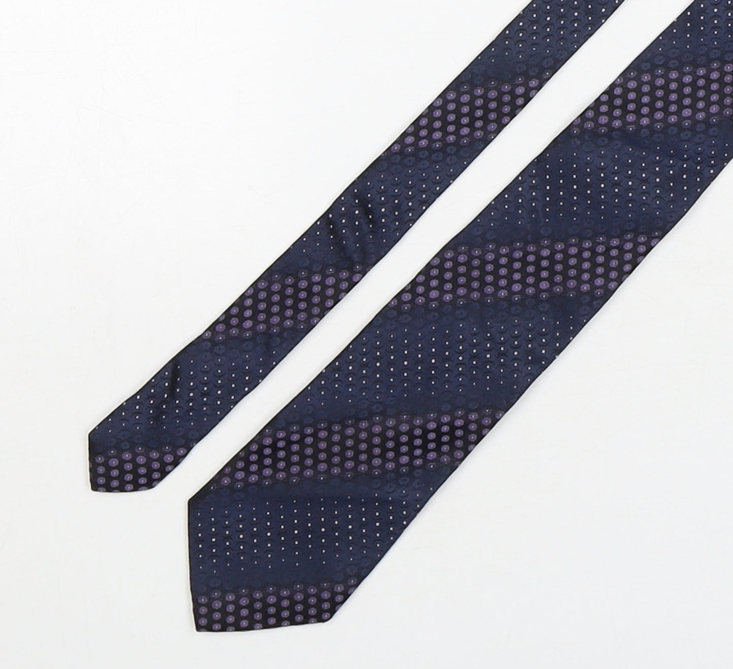 Autograph Mens Multicoloured Geometric Silk Pointed Tie One Size