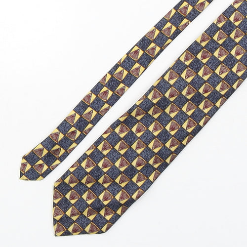 Marks and Spencer Mens Multicoloured Geometric Silk Pointed Tie One Size
