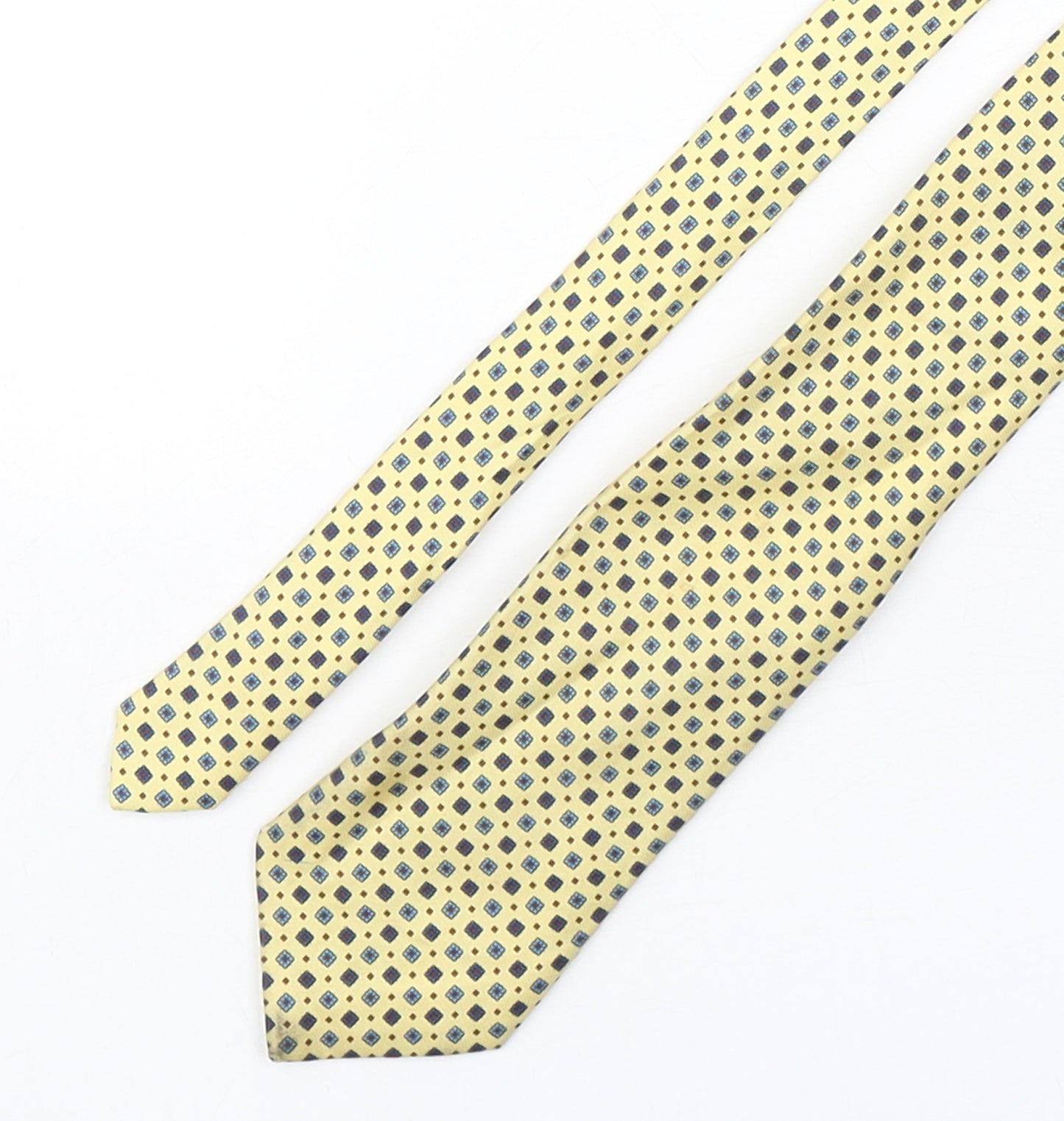 John Comfort Mens Multicoloured Geometric Silk Pointed Tie One Size