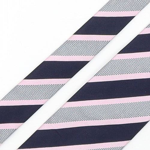 Baumler  Mens Multicoloured Striped Silk Pointed Tie One Size