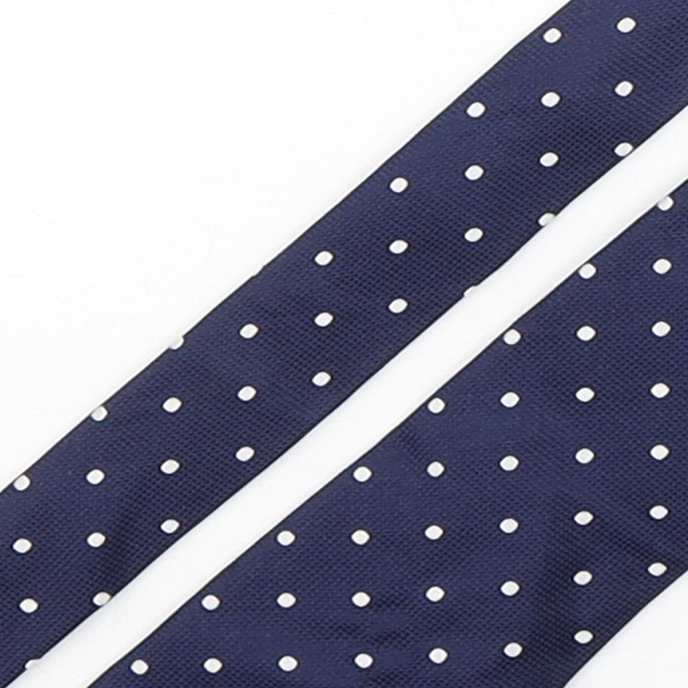 Charles Tyrwhitt Mens Blue Polka Dot Silk Pointed Tie One Size
