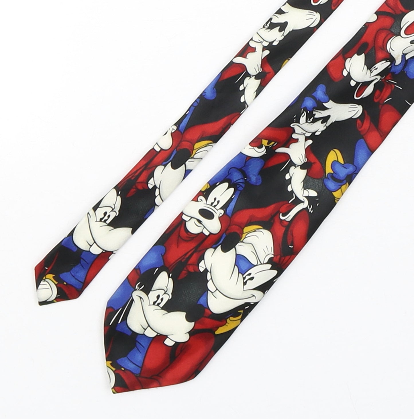 The Disney Store  Mens Multicoloured Geometric Polyester Pointed Tie One Size - Goofy