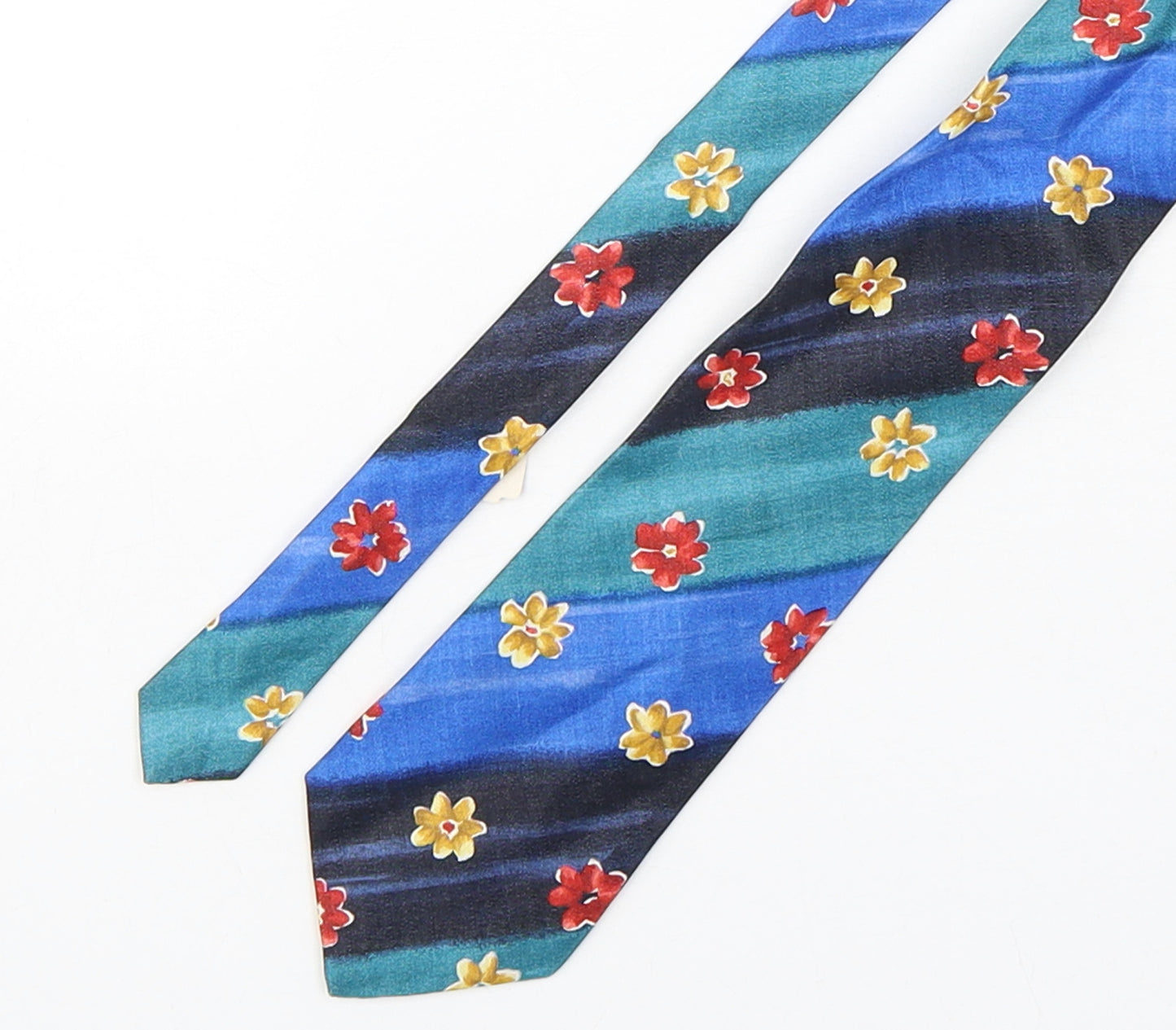 alpi Mens Multicoloured Floral Silk Pointed Tie One Size