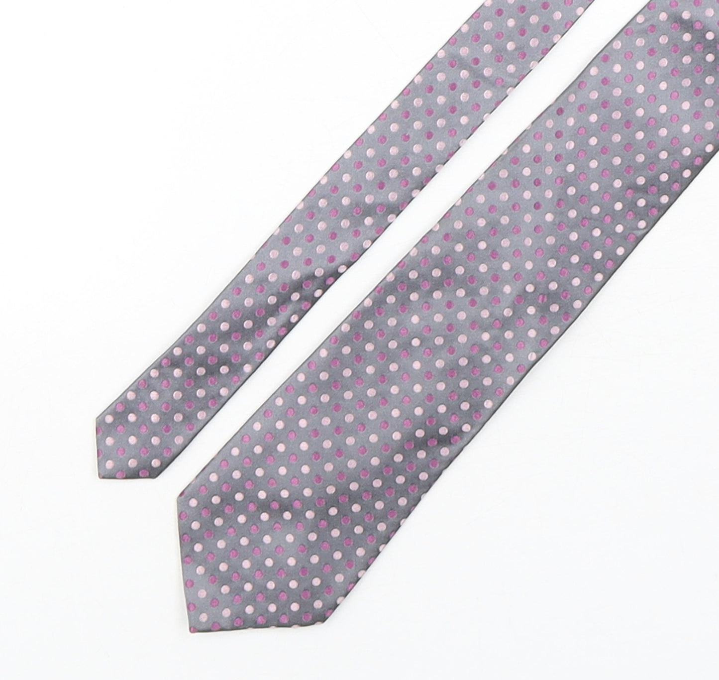 Geoffrey Beene Mens Multicoloured Polka Dot Silk Pointed Tie One Size