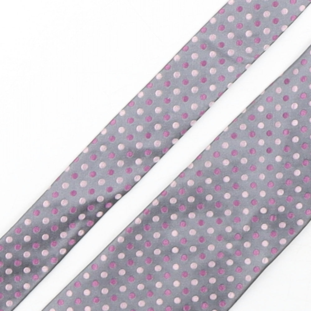 Geoffrey Beene Mens Multicoloured Polka Dot Silk Pointed Tie One Size