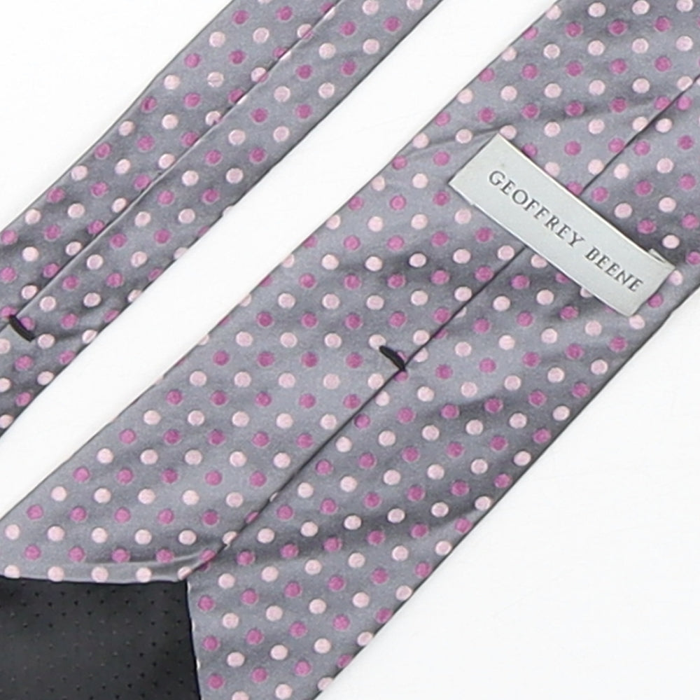 Geoffrey Beene Mens Multicoloured Polka Dot Silk Pointed Tie One Size