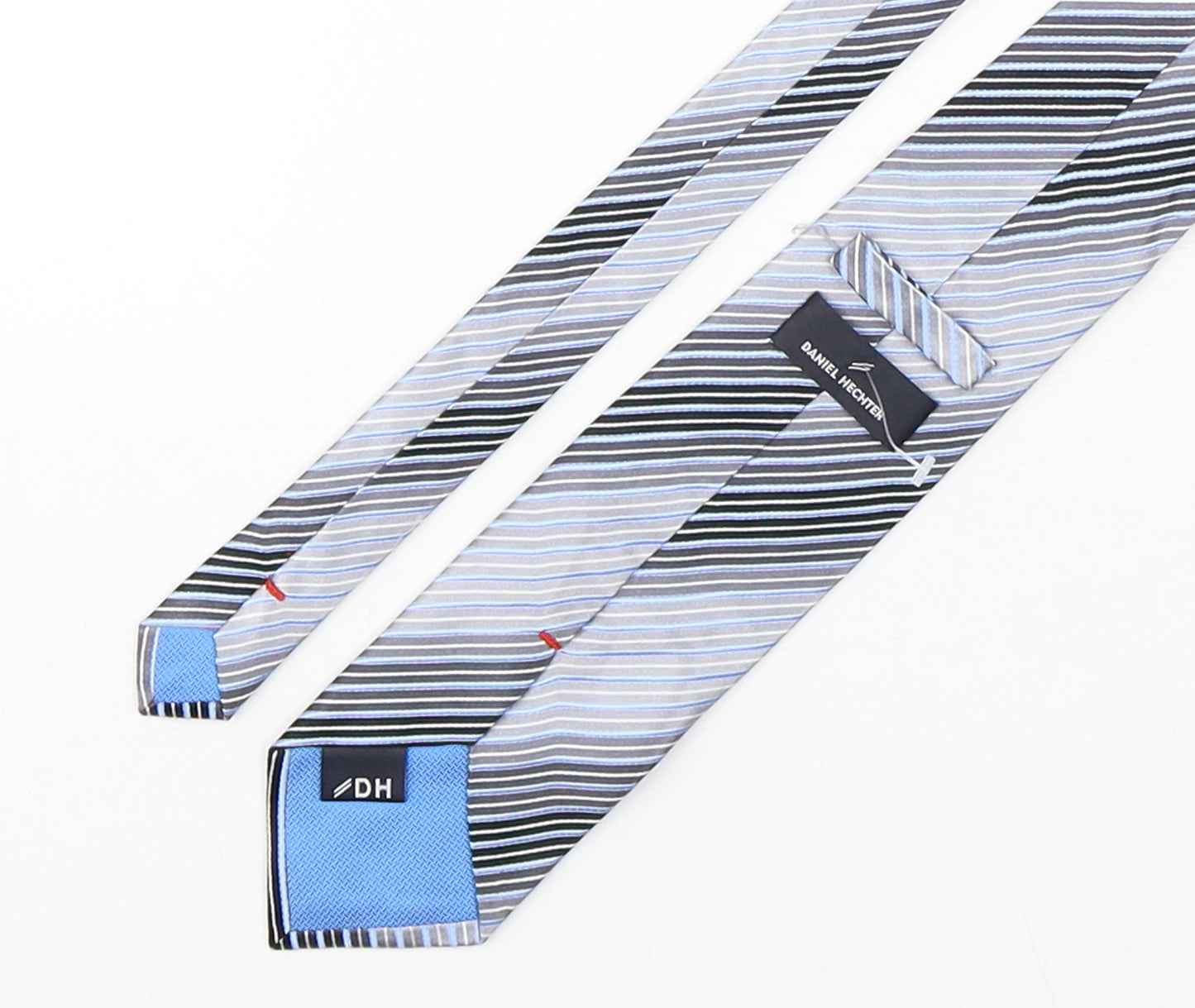 Daniel Hechter Mens Multicoloured Striped Silk Pointed Tie One Size