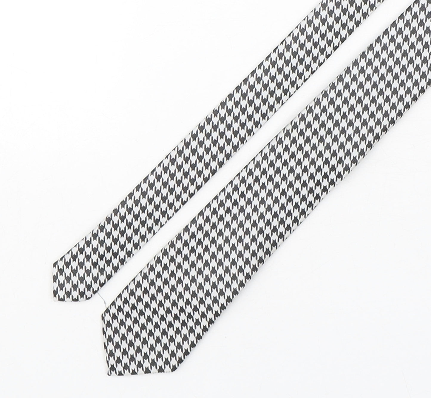NEXT Mens Multicoloured Houndstooth Polyester Pointed Tie One Size