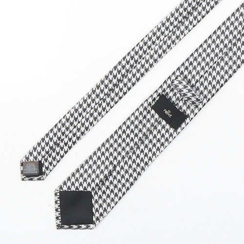 NEXT Mens Multicoloured Houndstooth Polyester Pointed Tie One Size