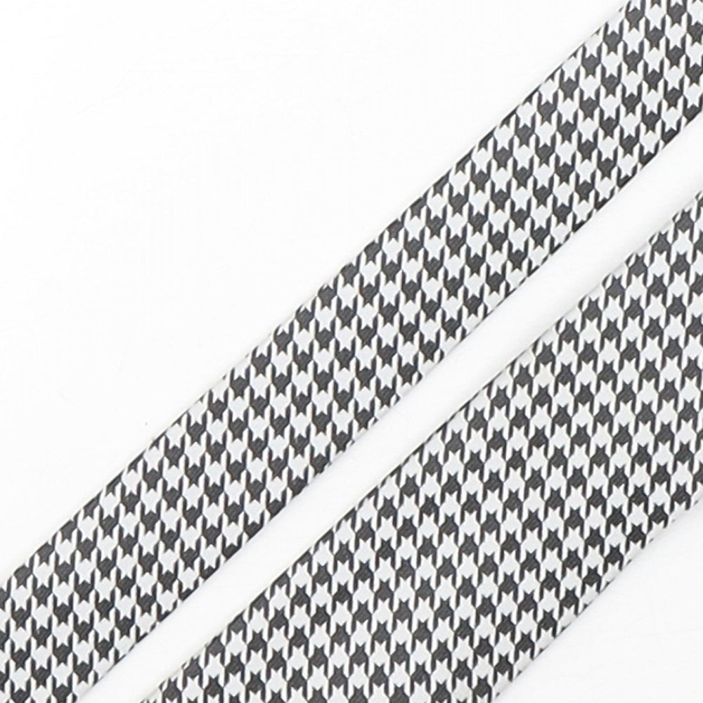 NEXT Mens Multicoloured Houndstooth Polyester Pointed Tie One Size