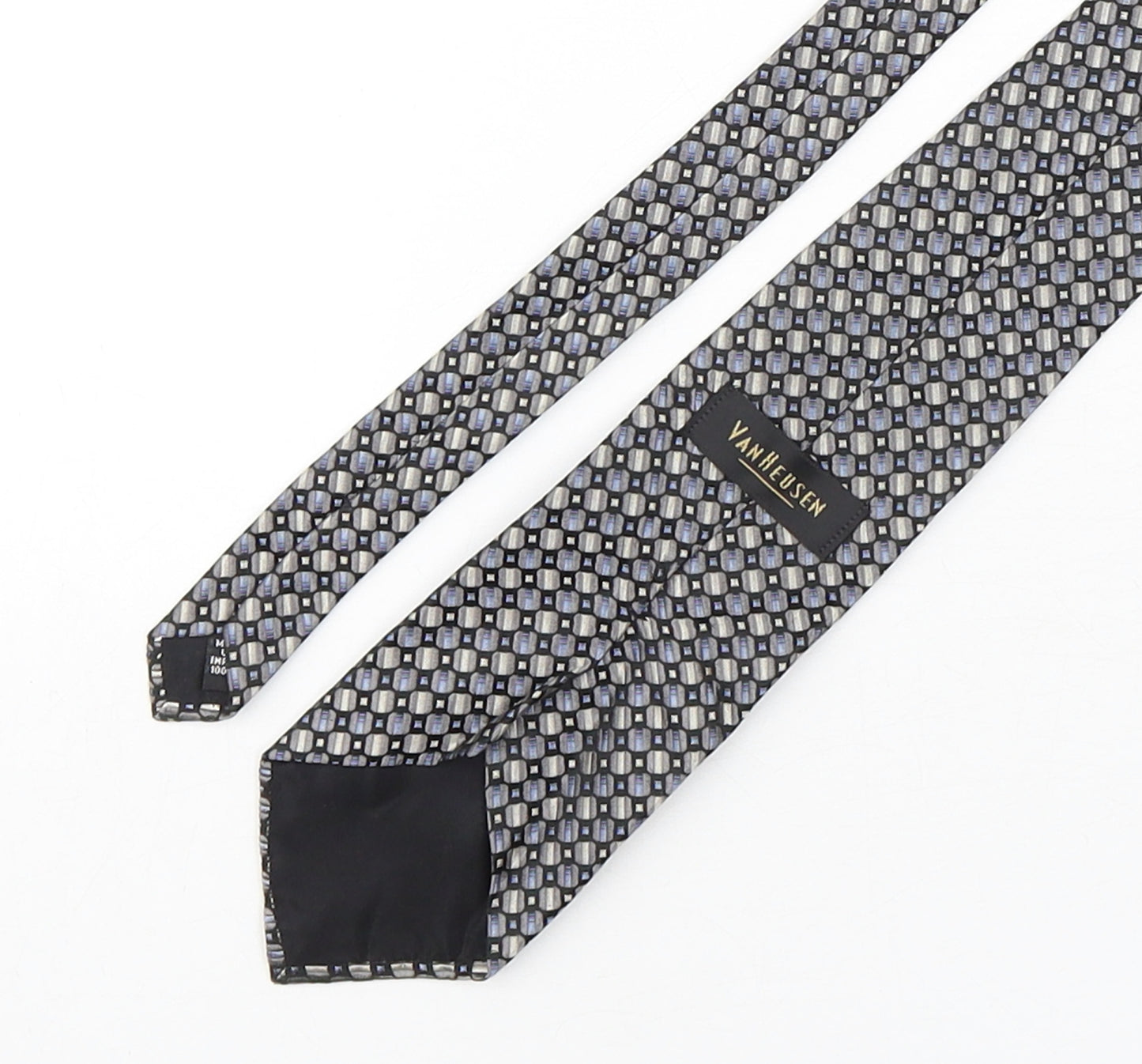 Van Heusen Mens Multicoloured Geometric Silk Pointed Tie One Size