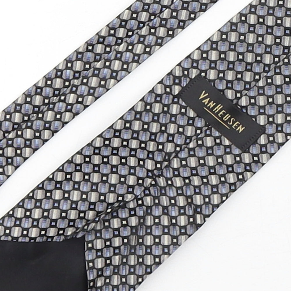 Van Heusen Mens Multicoloured Geometric Silk Pointed Tie One Size