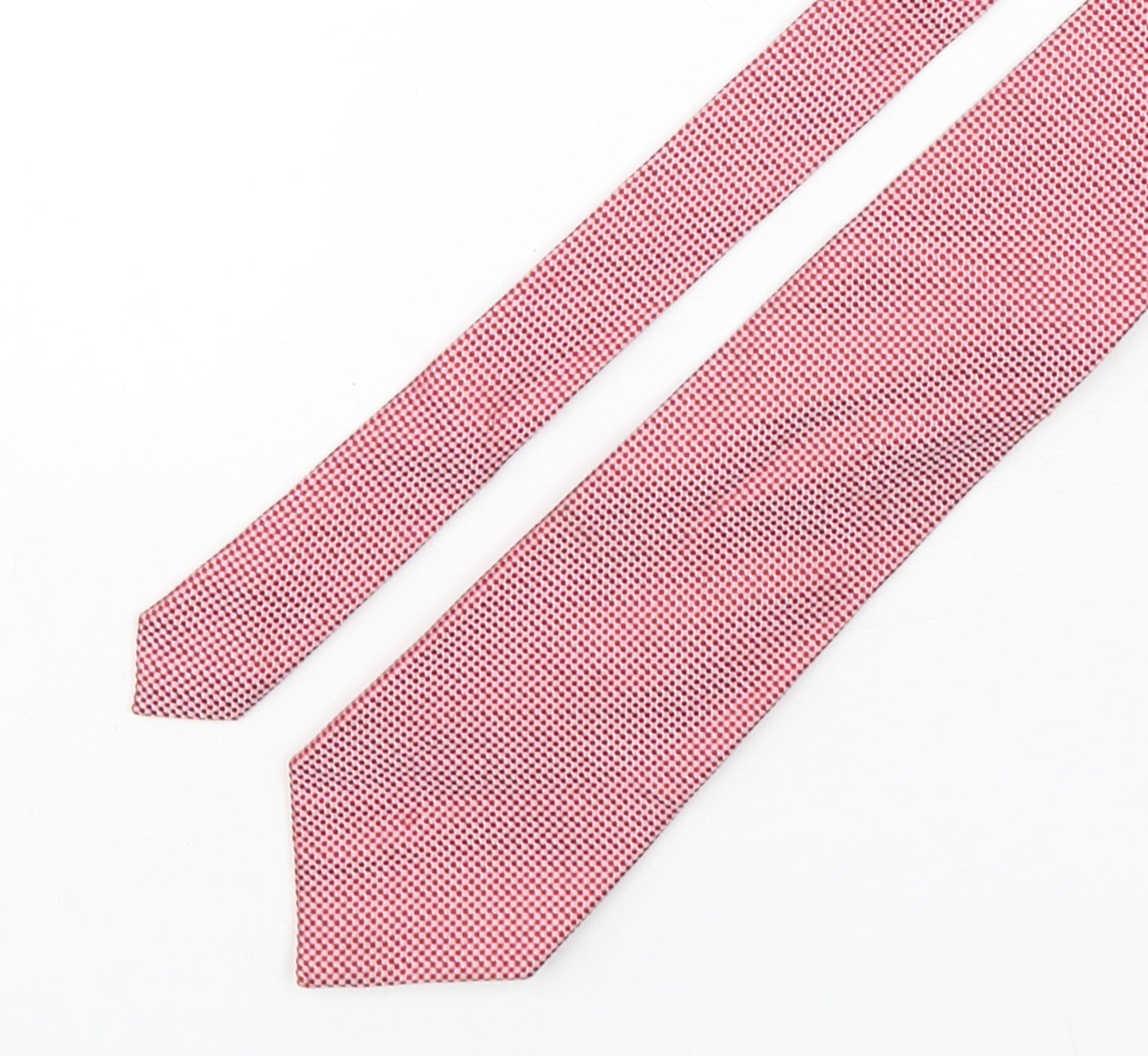 Dehavilland Mens Pink Plaids & Checks Silk Pointed Tie One Size