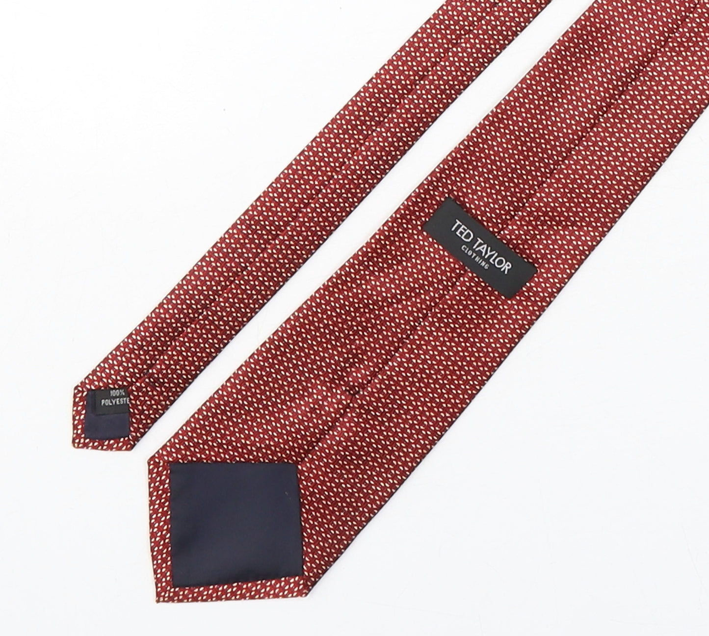 Ted Taylor Mens Multicoloured Geometric Polyester Pointed Tie One Size