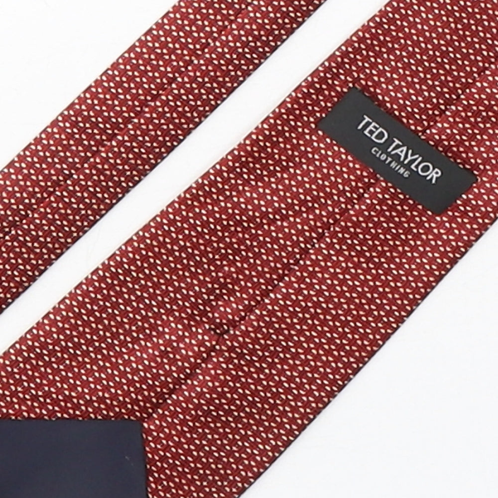 Ted Taylor Mens Multicoloured Geometric Polyester Pointed Tie One Size