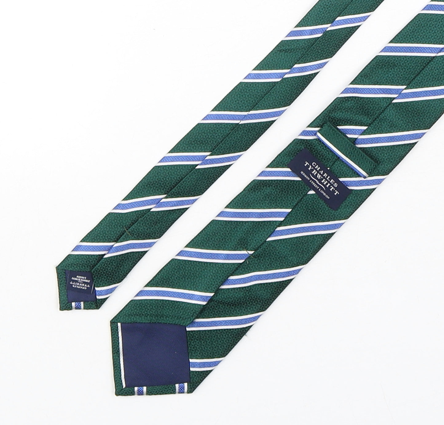 Charles Tyrwhitt Mens Multicoloured Striped Silk Pointed Tie One Size