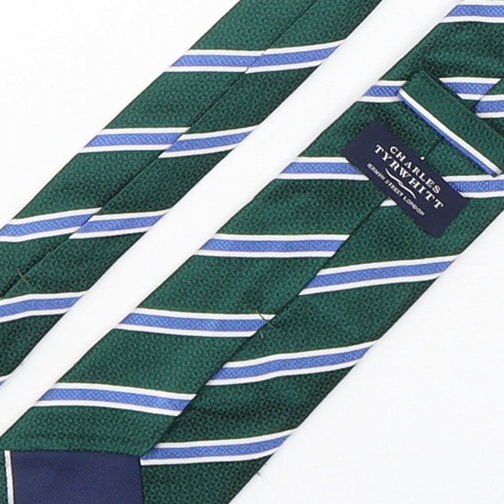 Charles Tyrwhitt Mens Multicoloured Striped Silk Pointed Tie One Size