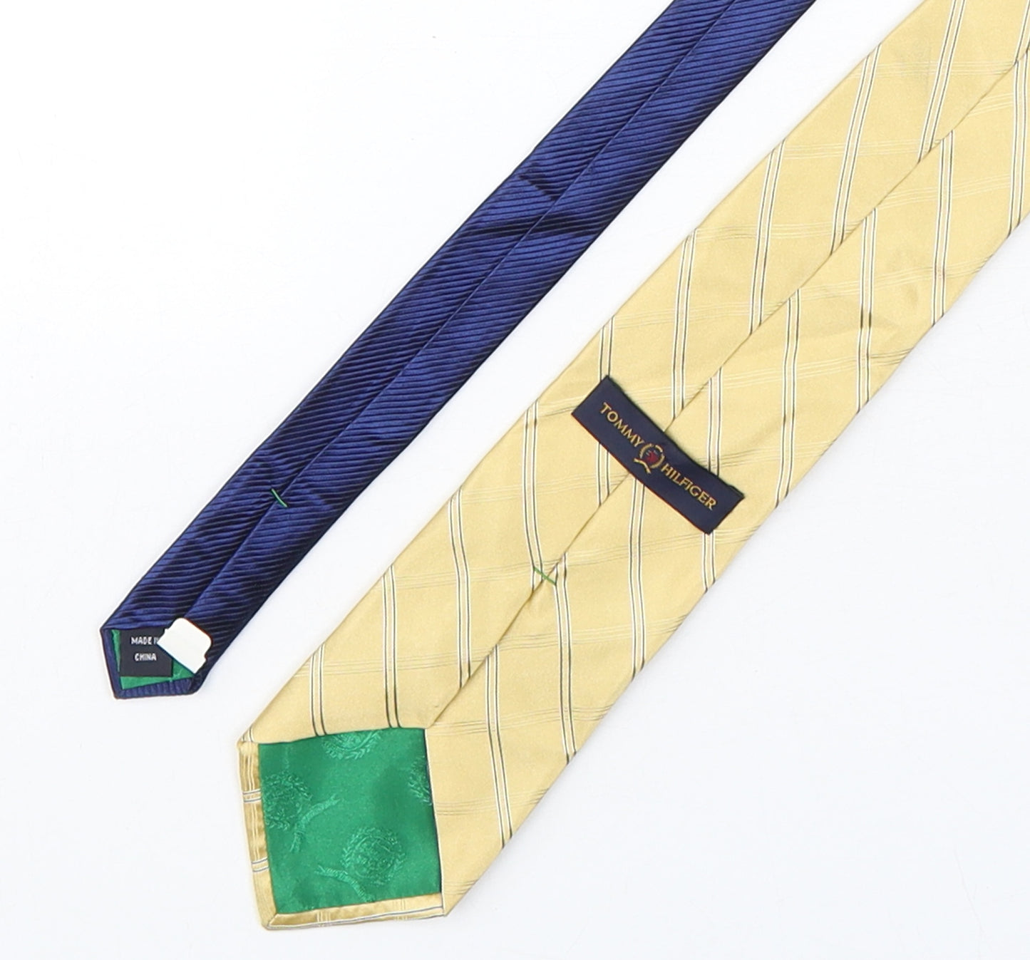 Tommy Hilfiger Mens Multicoloured Plaids & Checks Silk Pointed Tie One Size