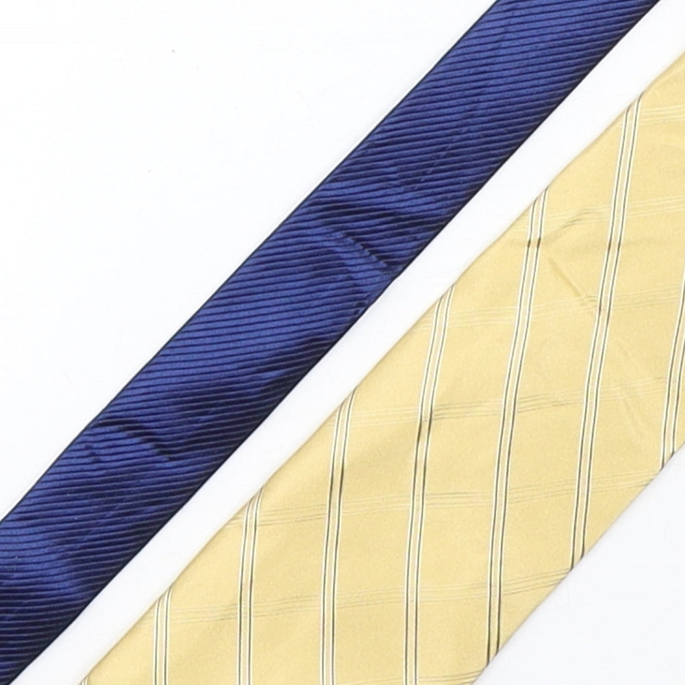 Tommy Hilfiger Mens Multicoloured Plaids & Checks Silk Pointed Tie One Size