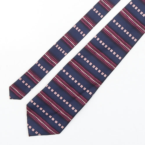 Copperstone Mens Multicoloured Geometric Silk Pointed Tie One Size