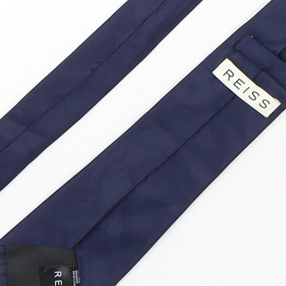 Reiss Mens Blue  Silk Pointed Tie One Size
