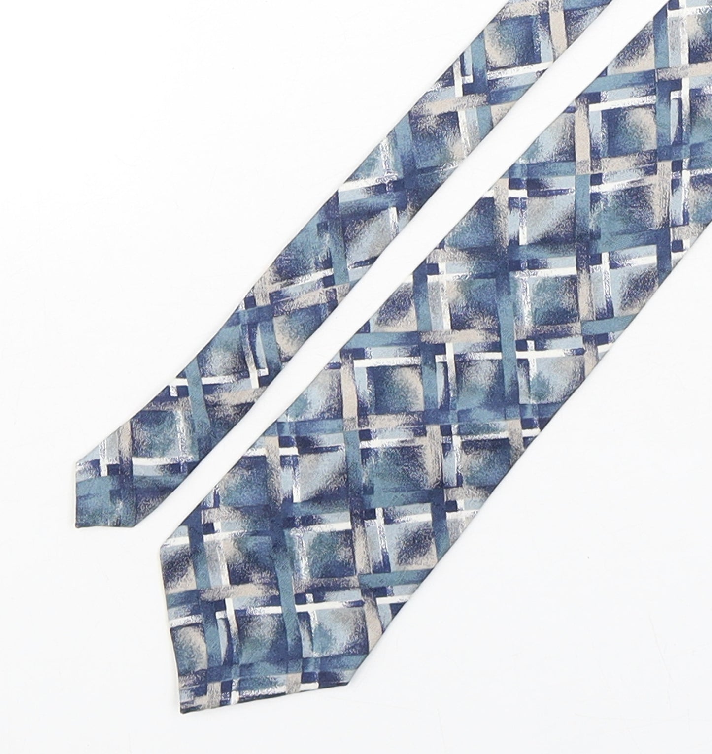 Je Suis  Mens Multicoloured Plaids & Checks Silk Pointed Tie One Size