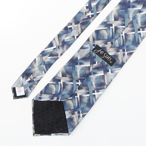 Je Suis  Mens Multicoloured Plaids & Checks Silk Pointed Tie One Size