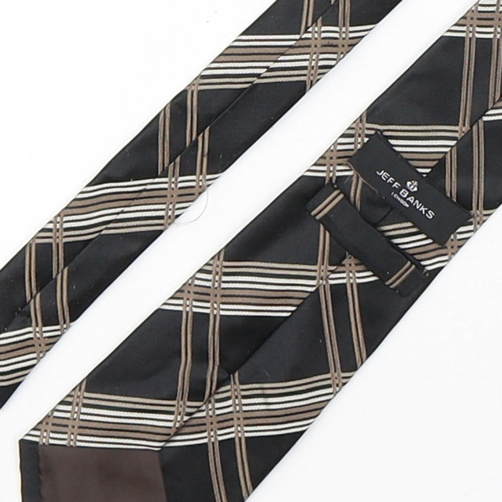 Jeff Banks  Mens Multicoloured Striped Silk Pointed Tie One Size