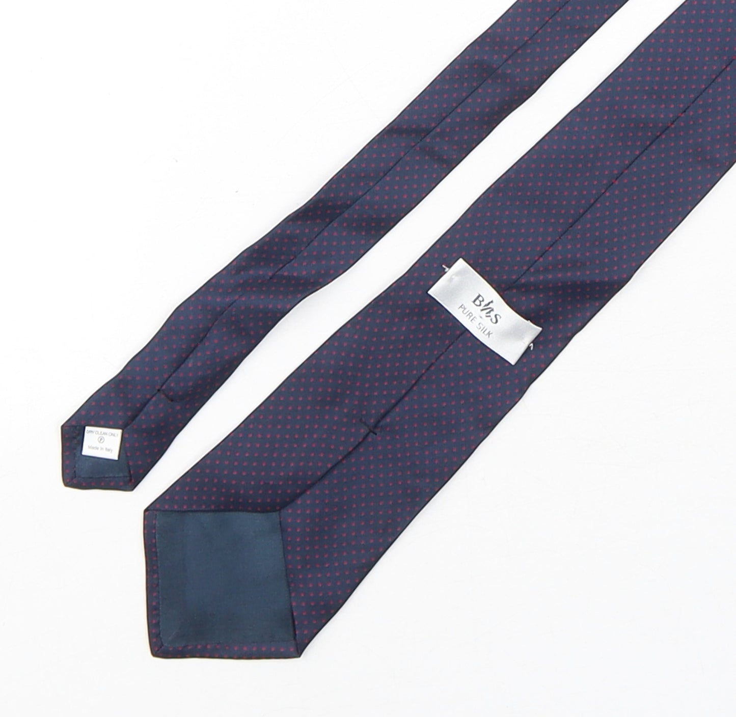 BHS Mens Multicoloured Polka Dot Silk Pointed Tie One Size