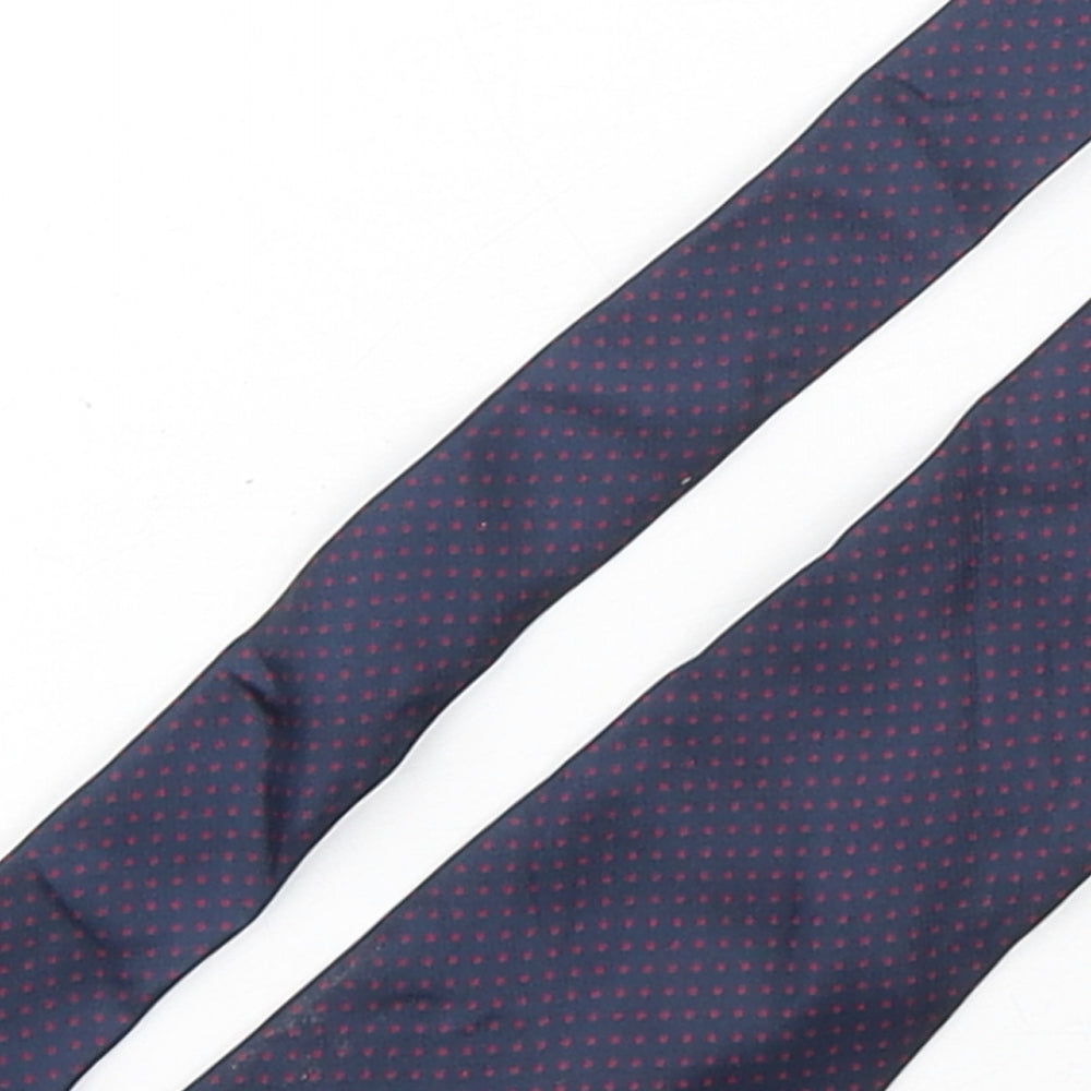 BHS Mens Multicoloured Polka Dot Silk Pointed Tie One Size
