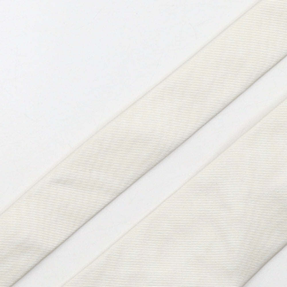 Monti  Mens White  Silk Pointed Tie One Size