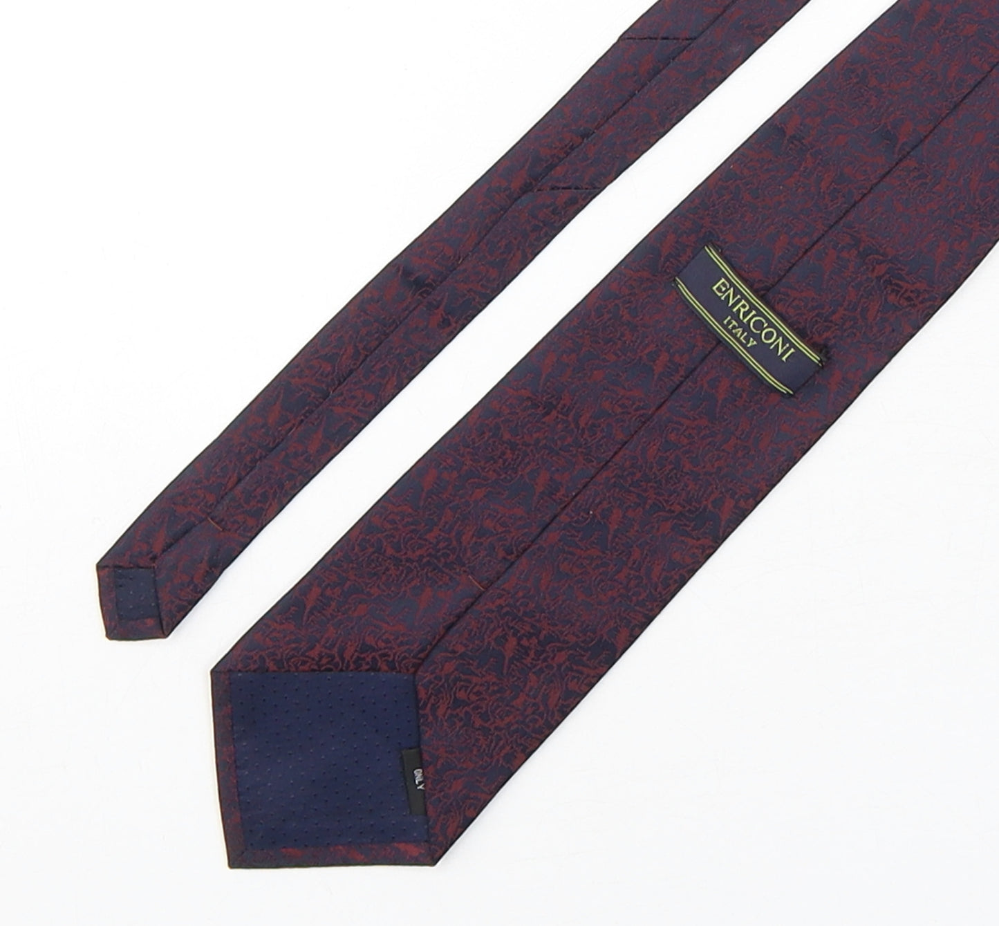 Enriconi Mens Multicoloured Paisley Silk Pointed Tie One Size