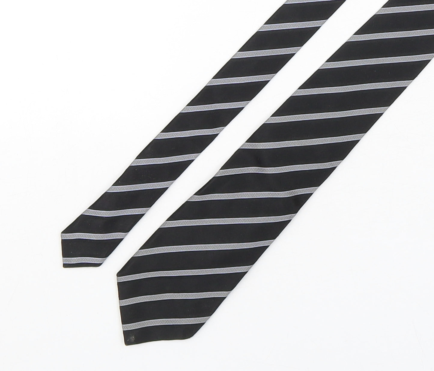 Tumi  Mens Multicoloured Striped Silk Pointed Tie One Size