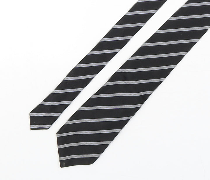 Tumi  Mens Multicoloured Striped Silk Pointed Tie One Size